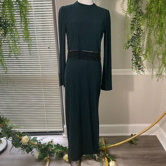 SaylorBexley Dress in Black Forest Green
